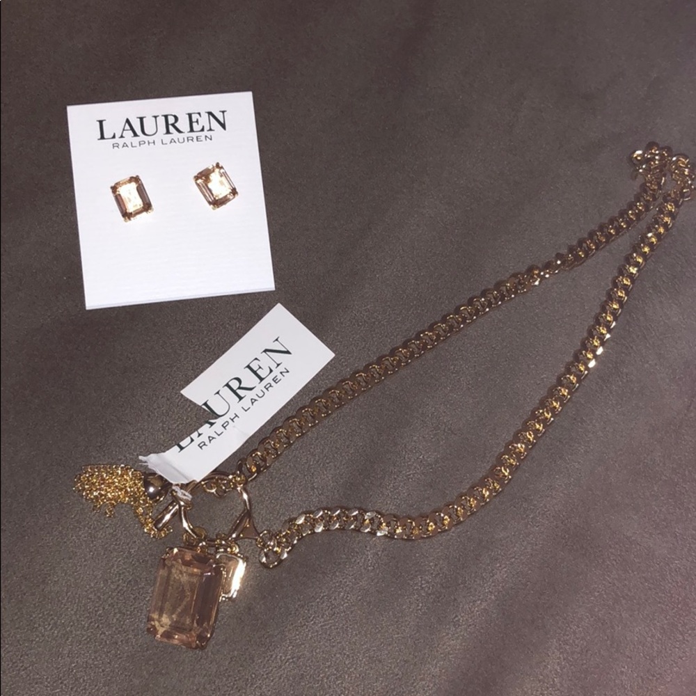 Ralph Lauren Jewelry Set Rose Gold Tone NWT - Picture 2 of 4